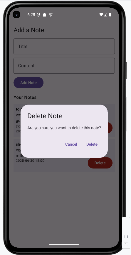 RoomDatabaseDemo App Screenshot