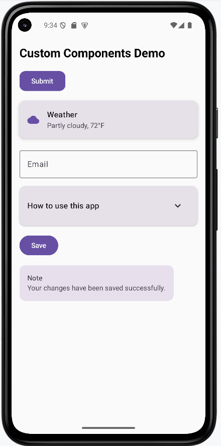 Custom Components Example