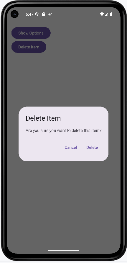 Delete Dialog