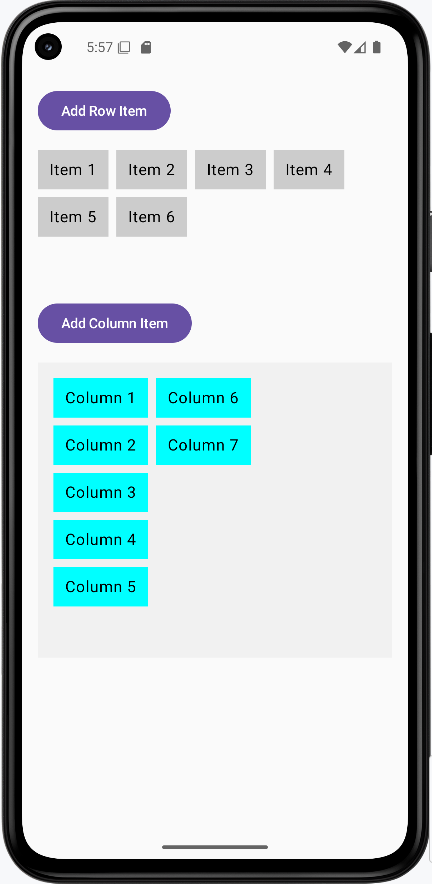 FlowRow and FlowColumn Example