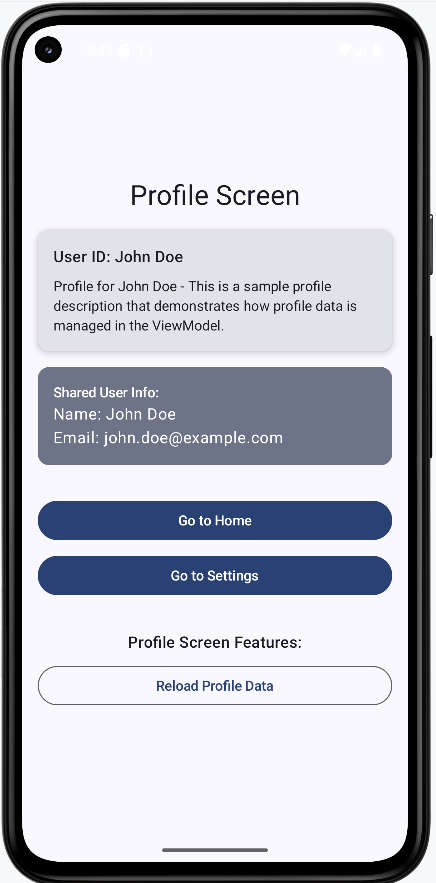 Settings to Profile Login